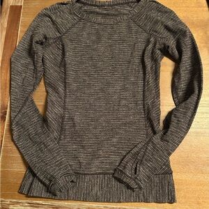 Lululemon Womens Black/White Heathered Sweater